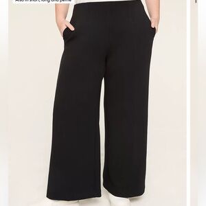 Lane Bryant Journey Knit High-Rise Wide Leg Pant Black Size 18